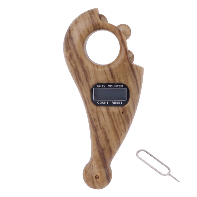 Đồ chơi máy đếm hạt màu gỗ đoe ngón tay giúp giảm căng thẳng/niệm phật