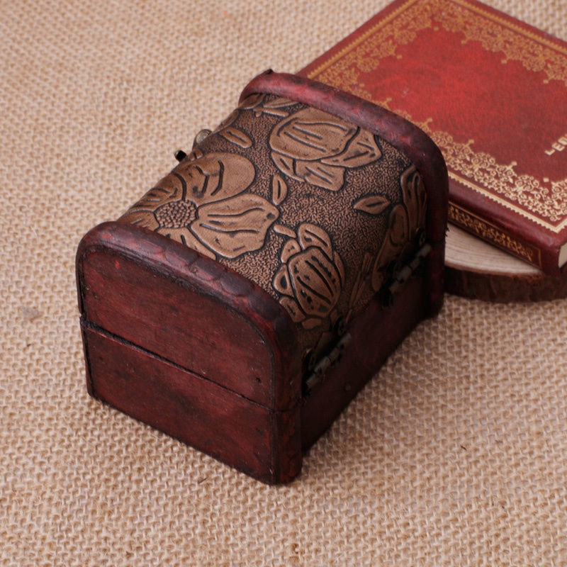 Hộp đựng trang sức bằng gỗ đính ngọc trai phong cách vintage - ảnh sản phẩm 8