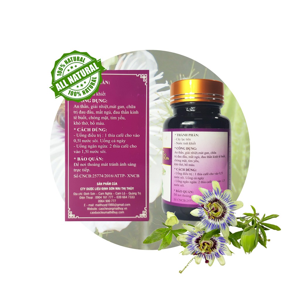 Cao Lạc Tiên Nguyên Chất 100g Mai Thị Thủy_Mang đến giấc ngủ thật ngon từ thảo dược thiên nhiên