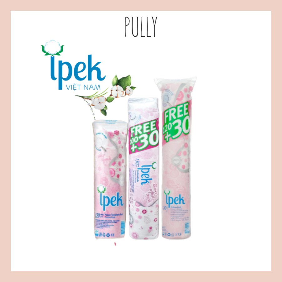 Bông tẩy trang ipek 100% cotton tự nhiên