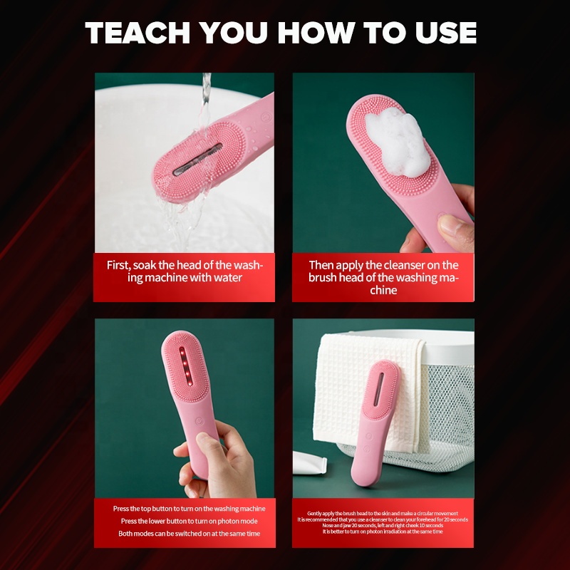 Máy rửa mặt mini cầm tay massage làm sạch sâu ngừa mụn tiện lợi mang theo khi đi du lịch