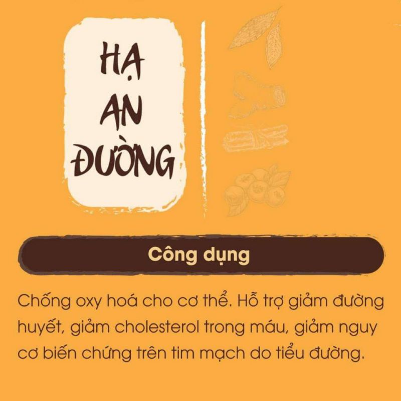 Hạ an đường hỗ trợ giảm đường huyết mỡ máu