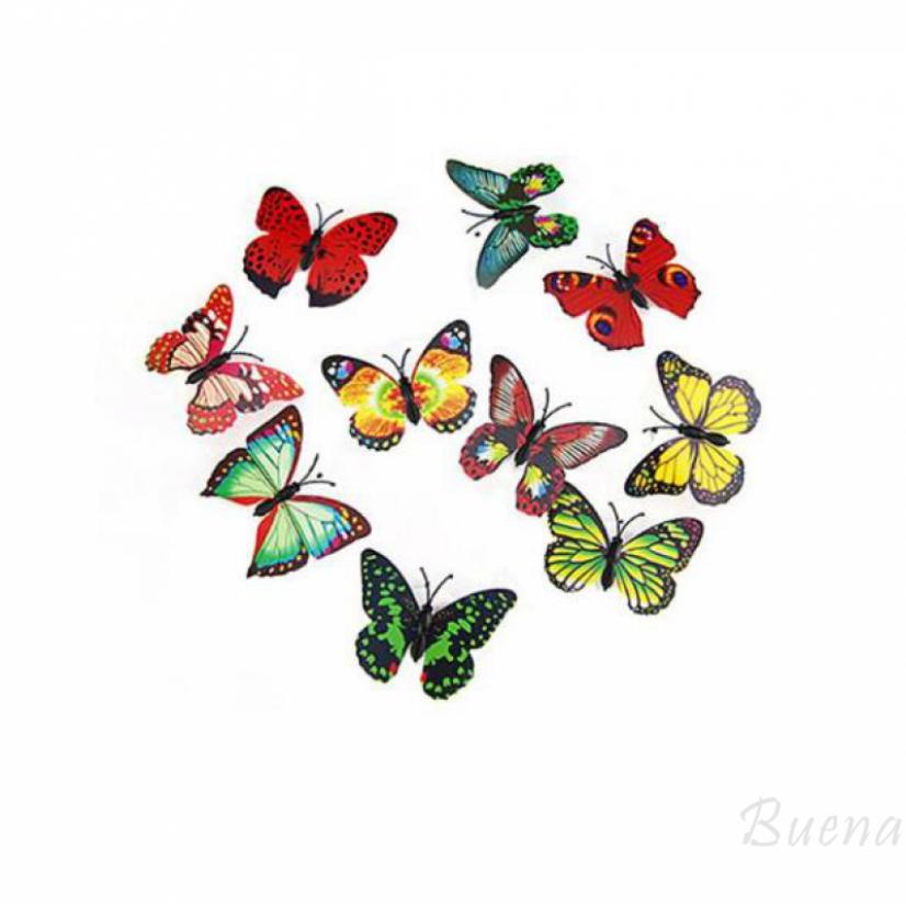 Buena Bộ 12 con 3D bướm dán trang trí