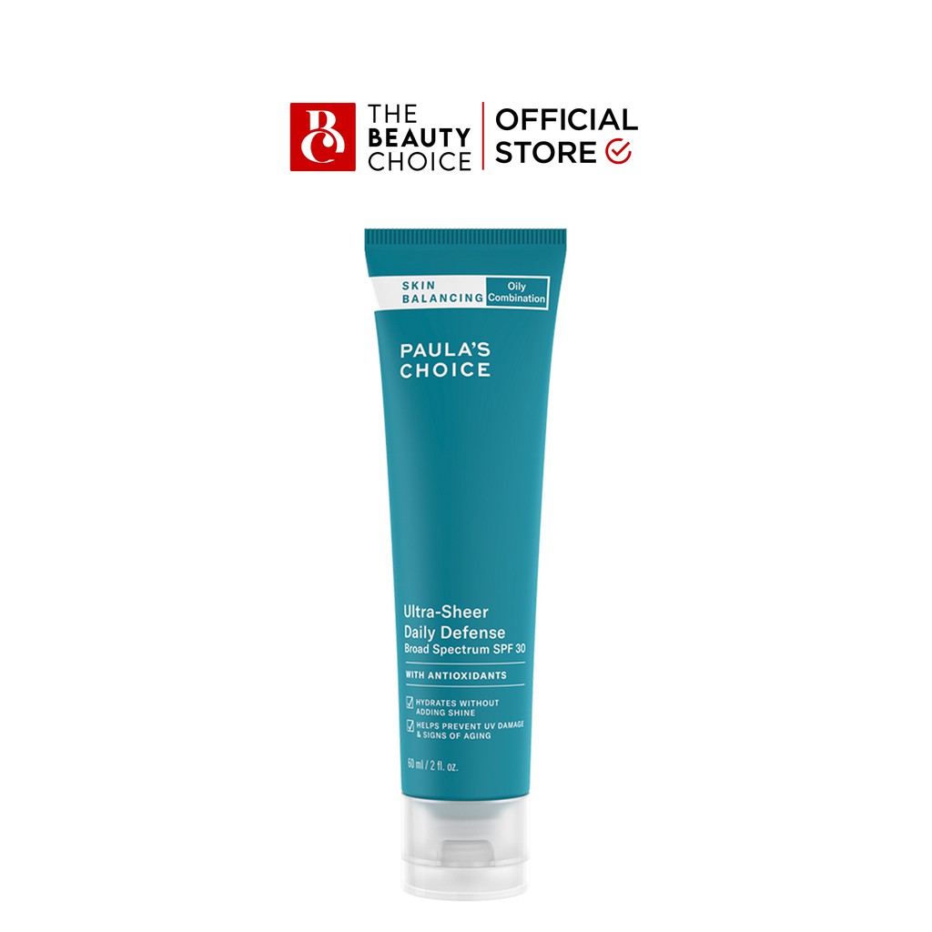 Kem dưỡng chống nắng Paula's Choice Skin Balancing Ultra-Sheer Daily Defense Broad Spectrum SPF 30 (60mL)