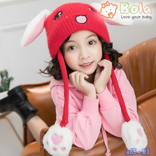 <CÓ QUÀ TẶNG>MŨ LEN TAI THỎ GIẬT SIÊU DỄ THƯƠNG CHO BÉ
