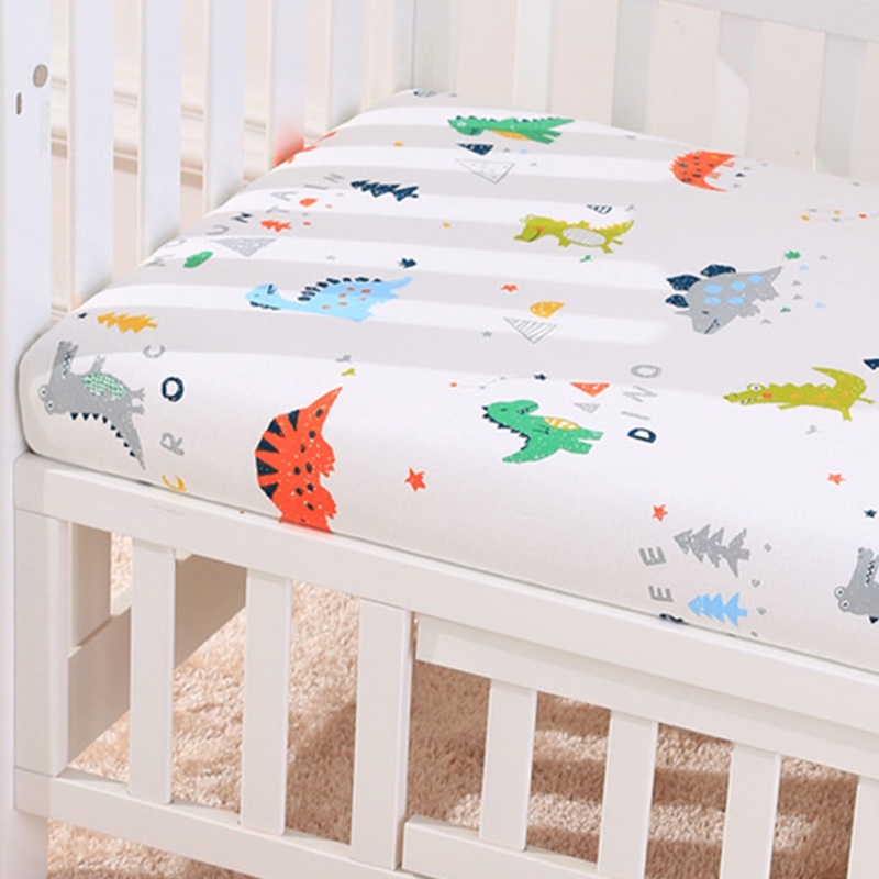 Vỏ Bọc Đệm Nôi Em Bé Chất Liệu Cotton Mềm Mại In Họa Tiết Hoạt Hình