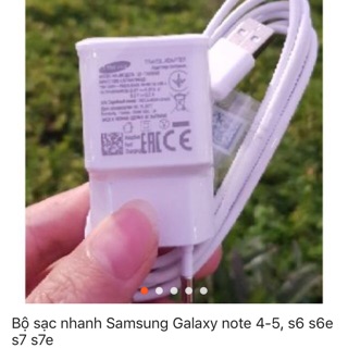 Bộ sạc nhanh samsung galaxy s6 , s7 , s7e s6e , note 4 , note 5