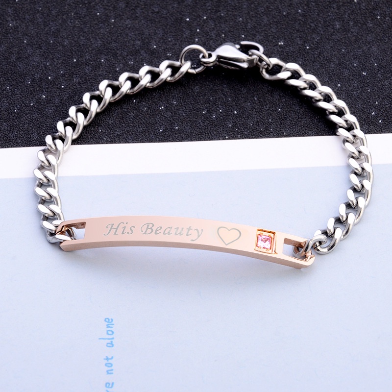Lắc tay nữ đẹp S001 vòng tay đính đá ánh kim His Beauty phong cách Âu Mỹ