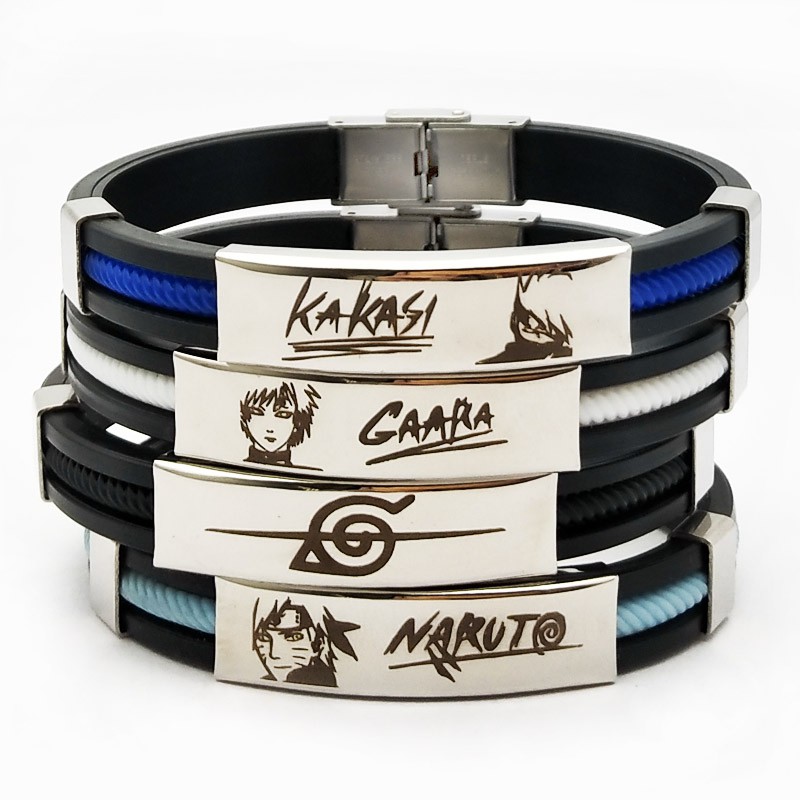 Naruto Naruto Sasuke Sakura Hinata Kakashi Uchiha Itachi Anime Vòng đeo tay ngoại vi Vòng tay Nam và Nữ