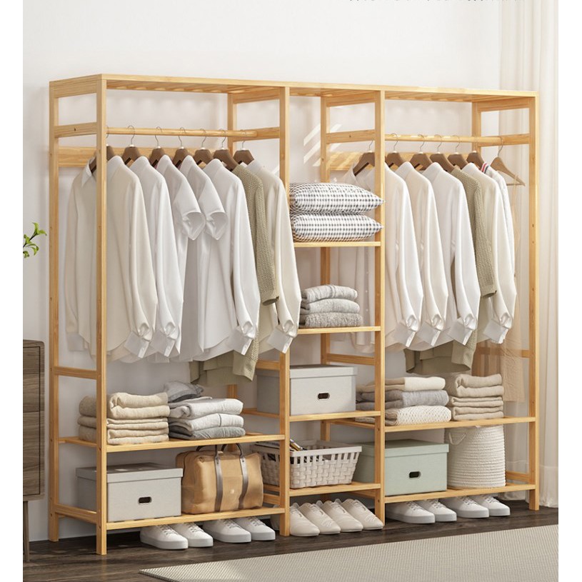 Tủ Quần Áo Khung Tre - Tủ Khung Tre -  Phong Cách Hàn Quốc. | BigBuy360 - bigbuy360.vn