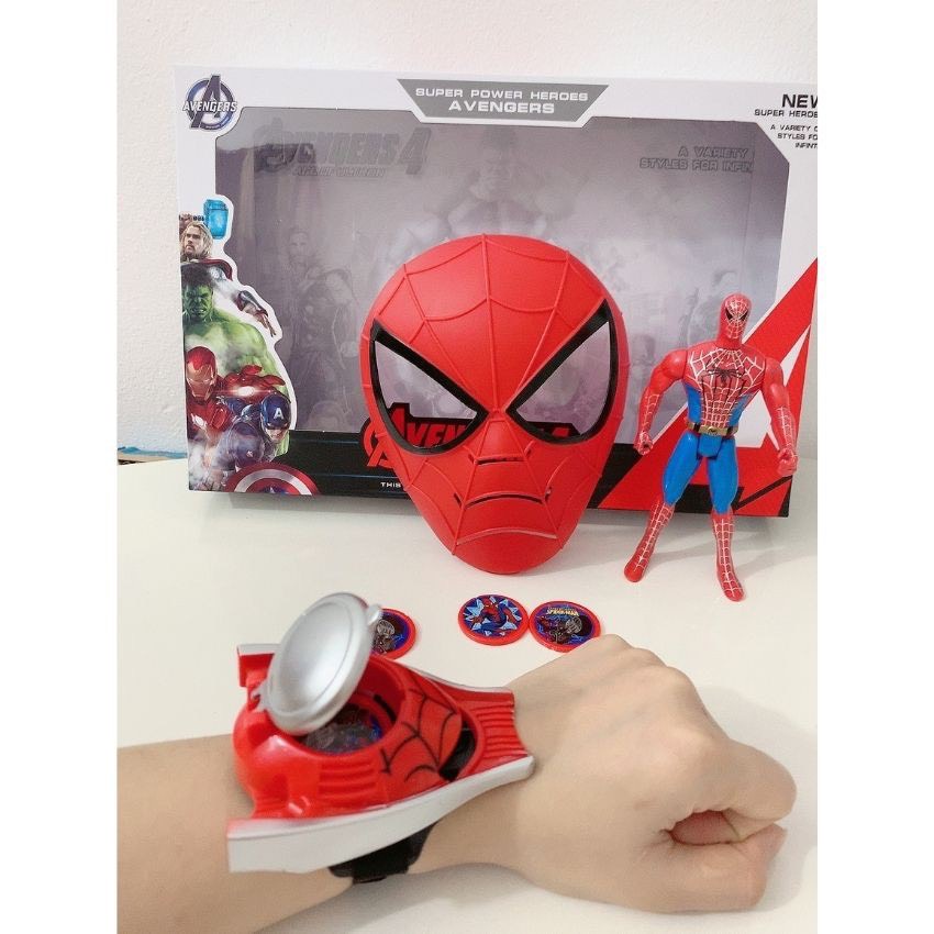 Đồ Chơi Siêu Anh Hùng Avenger Mặt nạ Hóa Trang Siêu Nhân Nhện Spider Man cho bé
