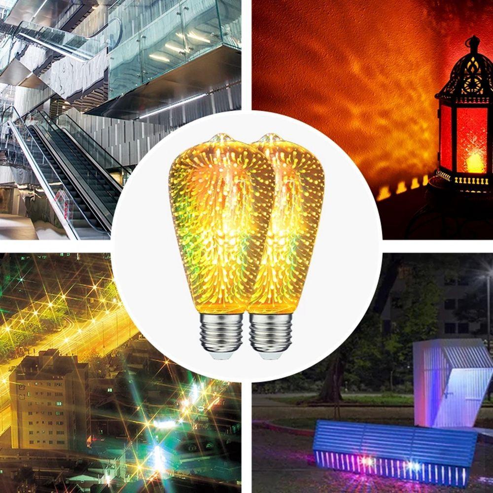 ELLSWORTH Bóng Đèn LED Edison 3D Nhiều Màu Trang Trí Nhà Hàng Quán Bar