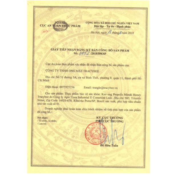 Keo Ong Xanh Brazil dạng xịt giảm viêm họng vị Bạc hà Propolis Mint & Honey Tracybee 30ml