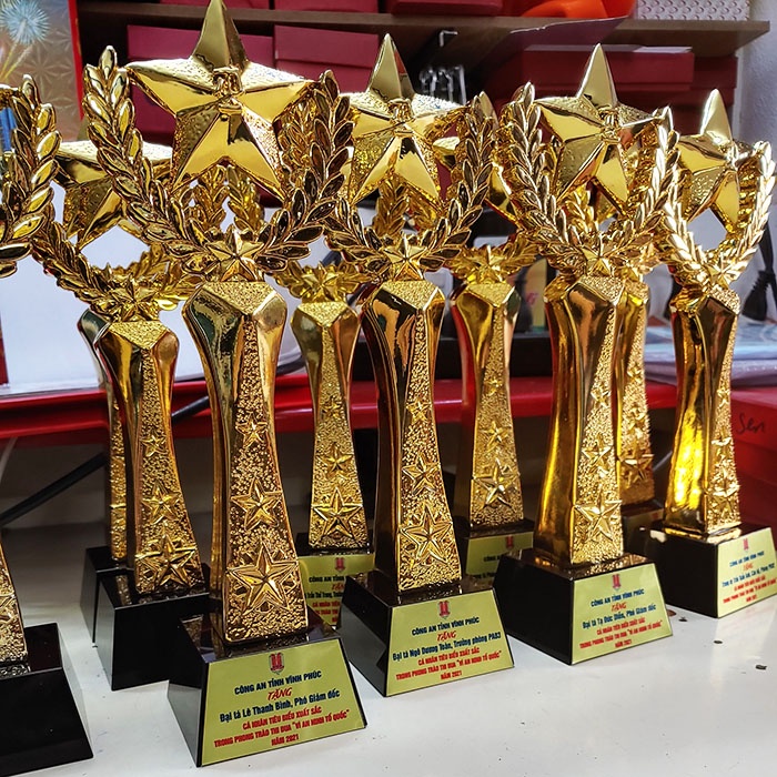 [ Free in ấn nội dung -logo ] Cúp Lưu Niệm Ngôi Sao CPS-29