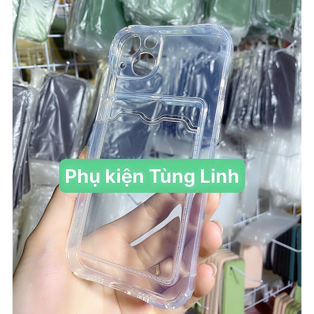 Ốp Lưng IPhone Có Khe Đựng Thẻ ATM, Ảnh Thẻ | Ốp lưng IPhone Silicon Trong Suốt Có Khe Đựng Thẻ ATM, Ảnh Thẻ