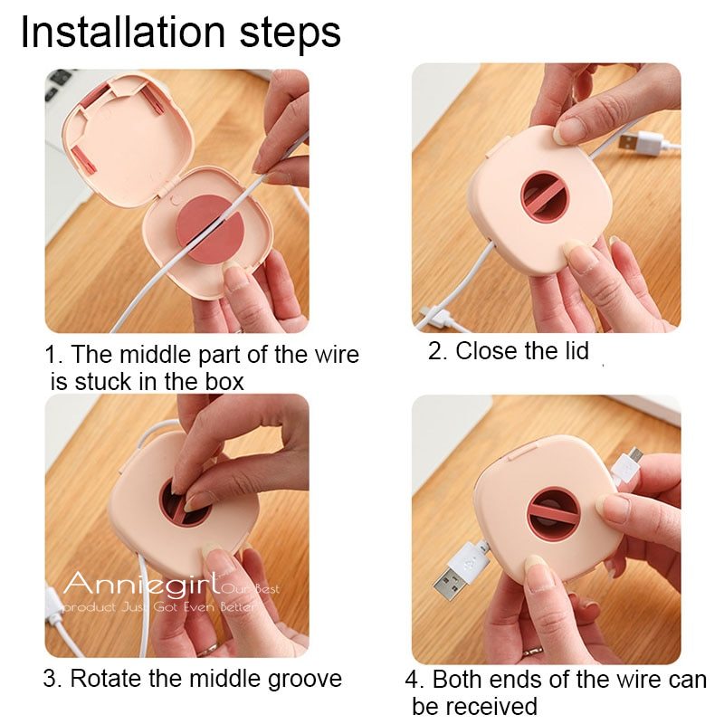 Hộp Đựng Cáp Sạc Truyền Dữ Liệu Treo Tường Đa Chức Năng Tiện Dụng