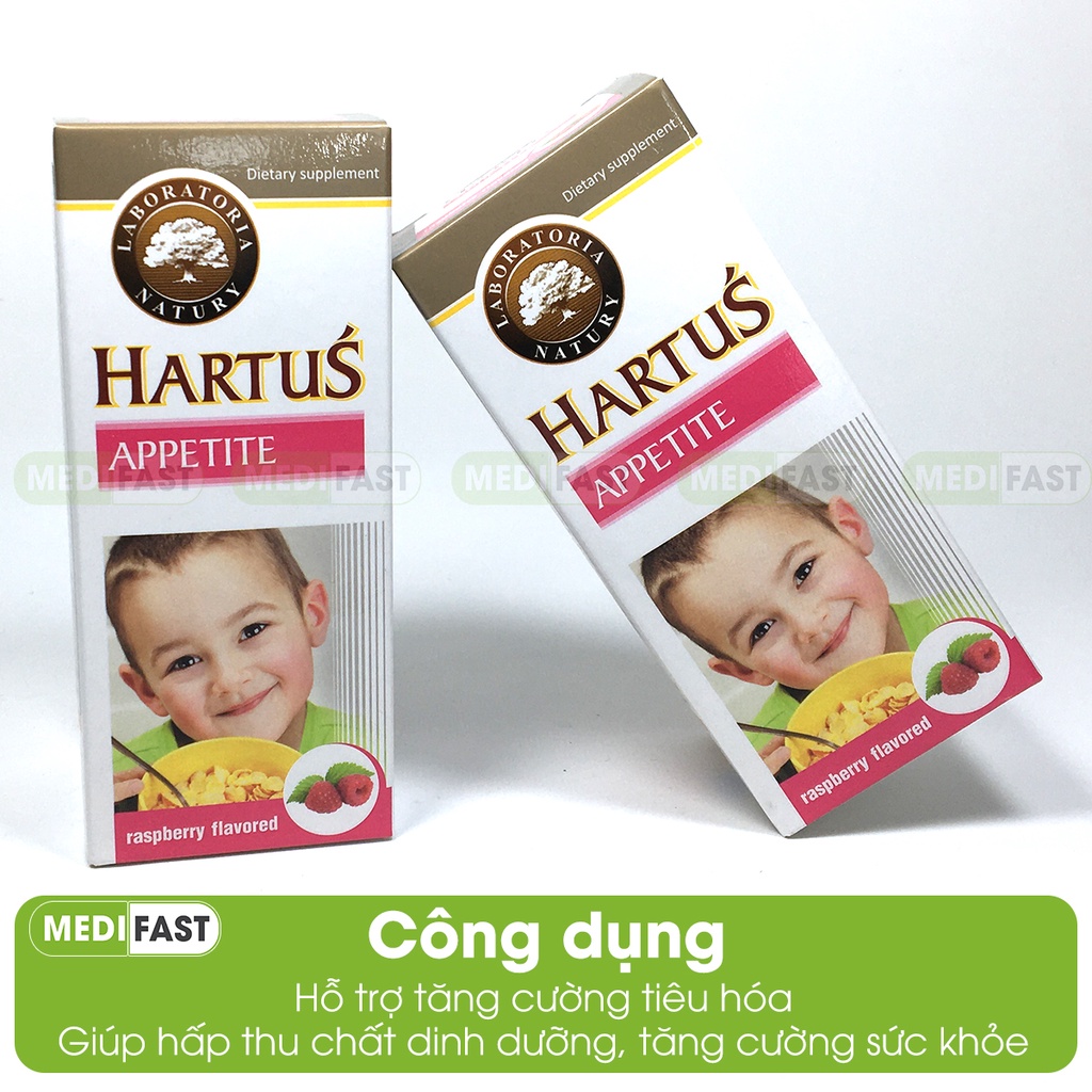 Siro ăn ngon cho bé Hartus Appetite - giúp trẻ hết biếng ăn, ăn nhanh hơn cho trẻ từ 6 tháng - nhập khẩu chính hãng