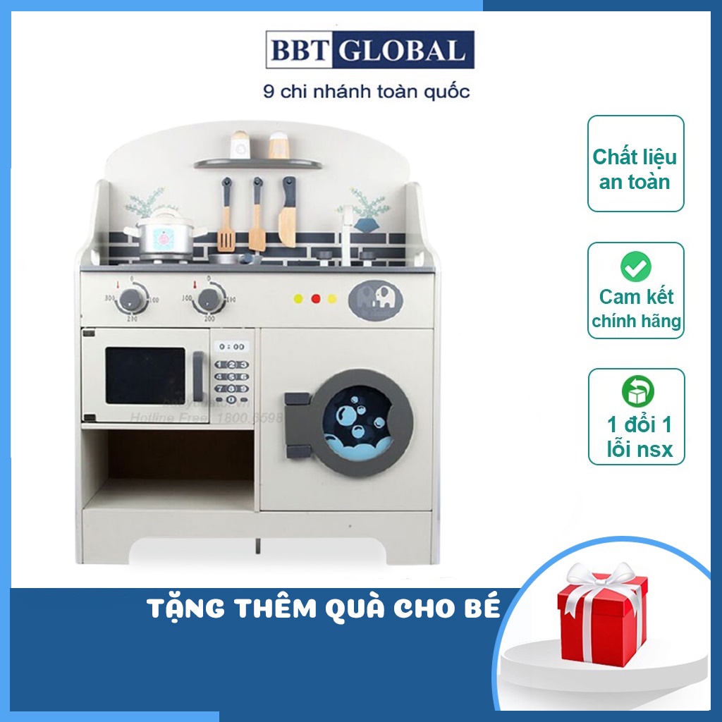 Đồ chơi nấu ăn BBT Global gỗ cao cấp đa tính năng MSN18028