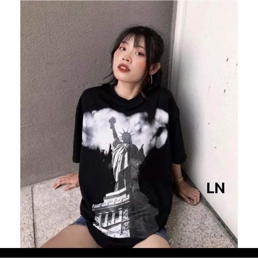 [SALE SIÊU SỐC] Áo phông tượng nữ thần tự do chất liệu cotton su nam nữ mặc vô cùng đẹp (LN-P35P0)