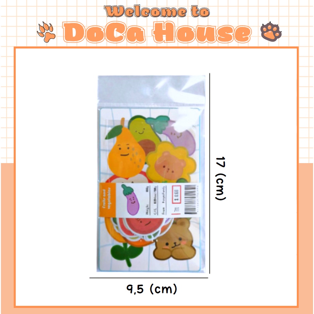 Gói 20 hình dán sticker cute trang trí, decor bình nước bàn học đồ dùng học tập dễ thương DC46