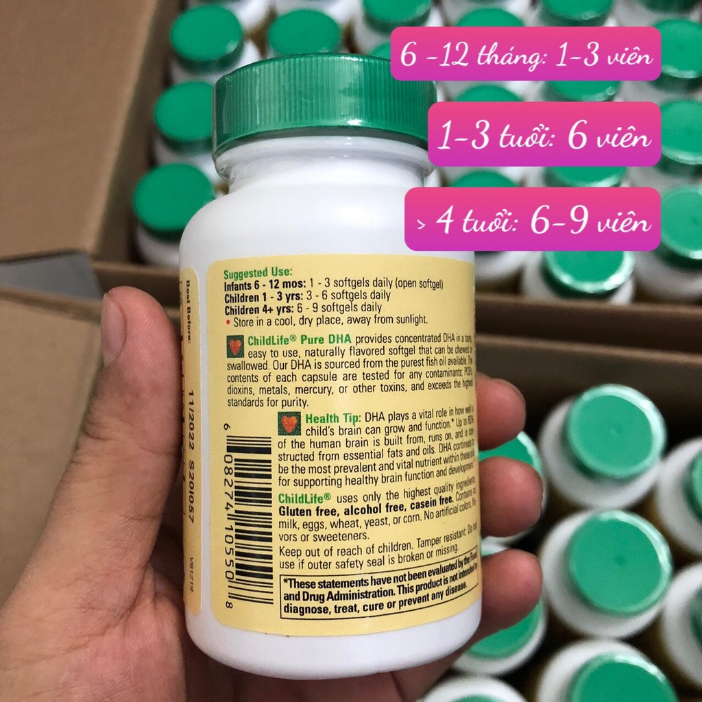 ❤ [Quận 3] Childlife Pure DHA 90 viên Mỹ - Hàng Air Đủ Bill - Hương Dâu [Date 10/2022] | BigBuy360 - bigbuy360.vn