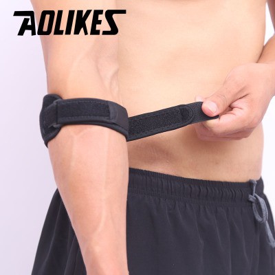 Đai khuỷu tay Aolikes al 7949 bán sỉ có đệm hơi silicone băng quấn bảo vệ bắp cánh bó ống thể thao gym yoga bóng bàn rổ