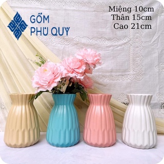 Bình Hoa Decor 🌻 Gốm Sứ Bát Tràng 🌻 Bình Gốm Cắm Hoa,giỏ Cua S2 Hoả Biến Gomphuquy Tm03