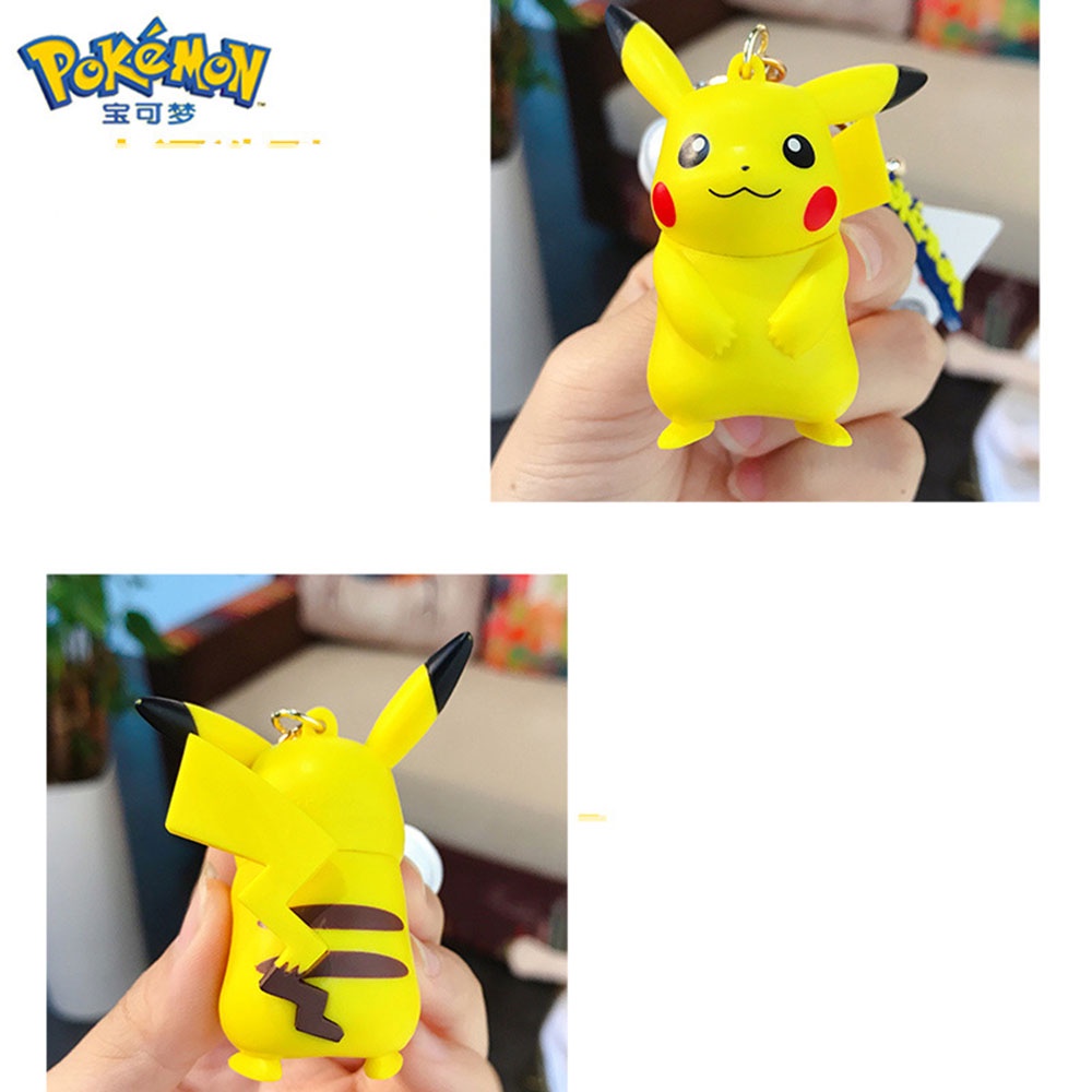 Móc khóa hoạt hình Pokemon dễ thương, cặp đôi treo xe máy