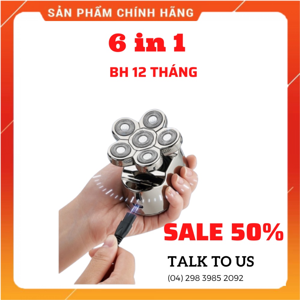 Máy Cạo Tóc Khô 6 IN 1(dành cho đầu trọc)Xuất Mỹ ,Giá Tốt