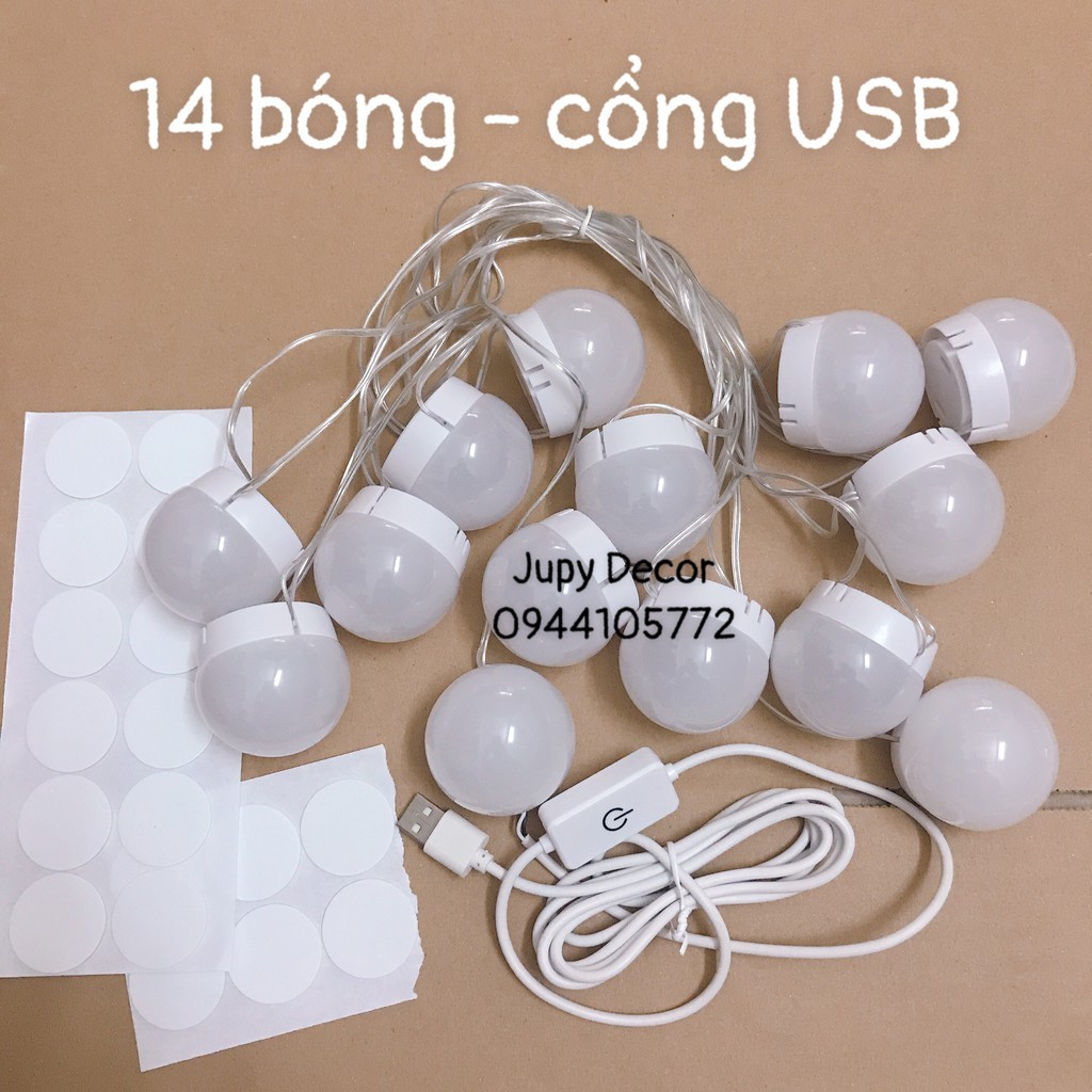 Đèn dán gương trang điểm / đèn gương / đèn led dán gương bằng keo 2 mặt không cần khoan đục lỗ