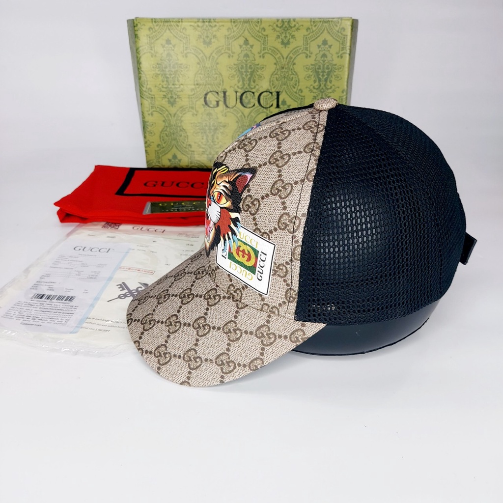 Nón kết gc .Mũ lưỡi trai Gc da cao cấp dập mèo logo full box hộp cực đẹp