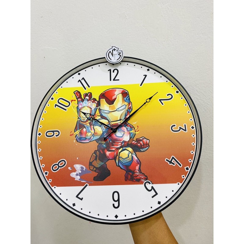 NGƯỜI SẮT ỈRON MAN - đồng hồ TREO TƯỜNG 30cm trang trí phòng bé trai