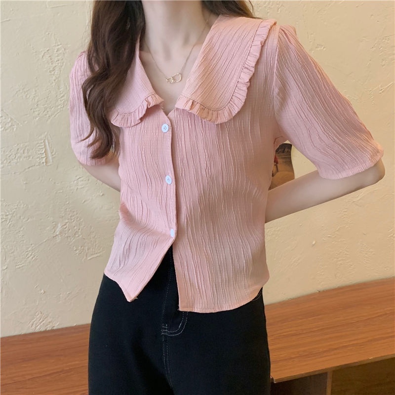 Áo Kiểu Cổ Vuông Tay Phồng Thời Trang Mùa Hè Mới Cho Nữ