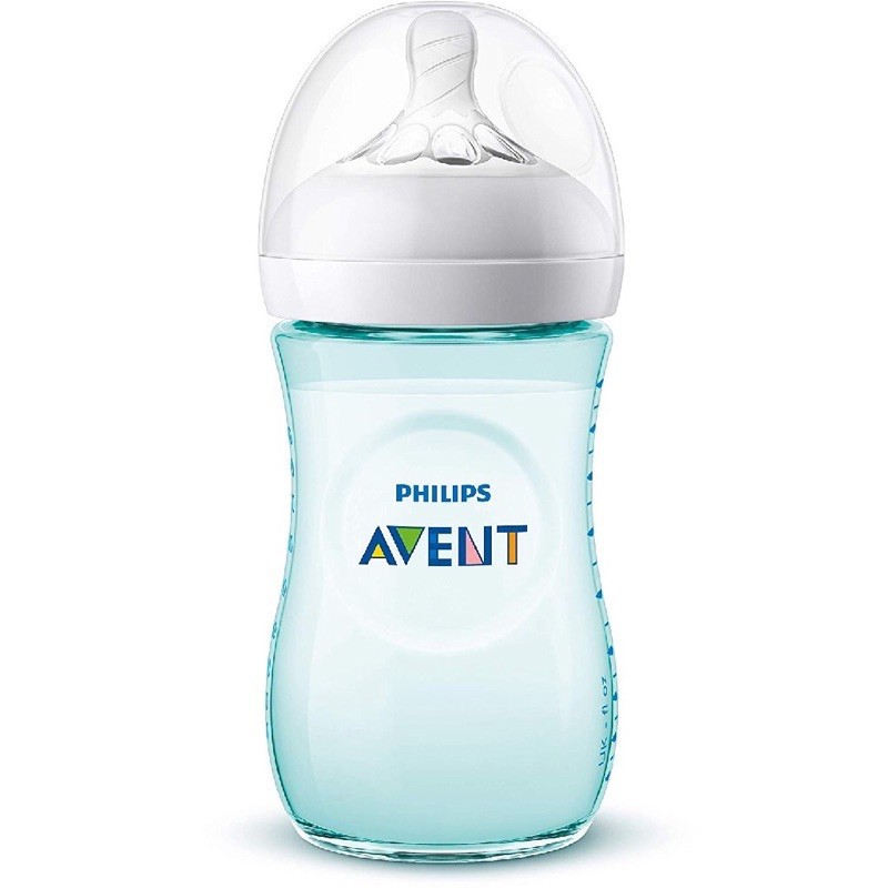 Bình sữa Avent 260ml màu Xanh _ Hồng