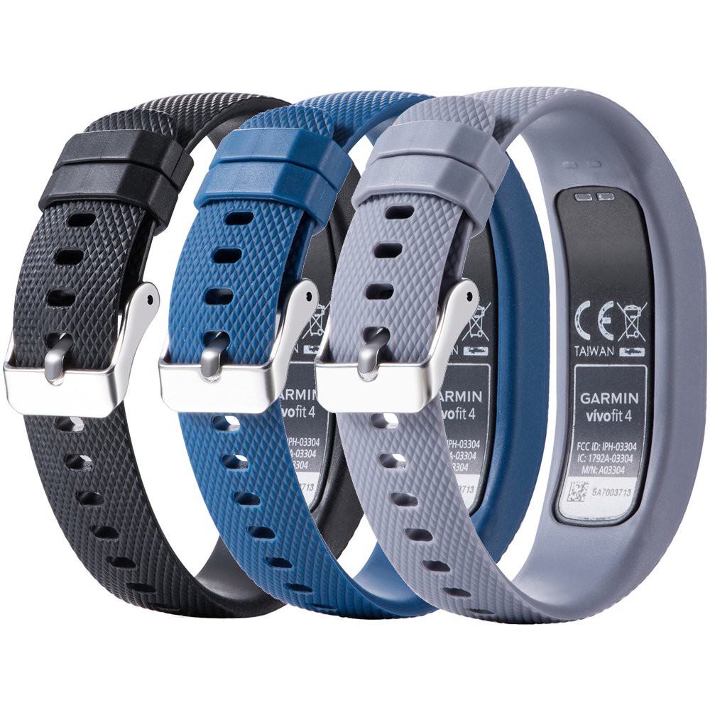 Set 3 dây đeo silicon mềm cho đồng hồ thông minh Garmin Vivofit 4