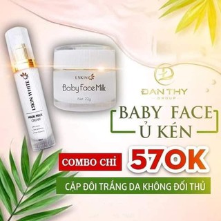 COMBO KEM BABY FACE MILK + Ủ KÉN TẰM LSKIN WHITE ( HÀNG CHÍNH HÃNG)
