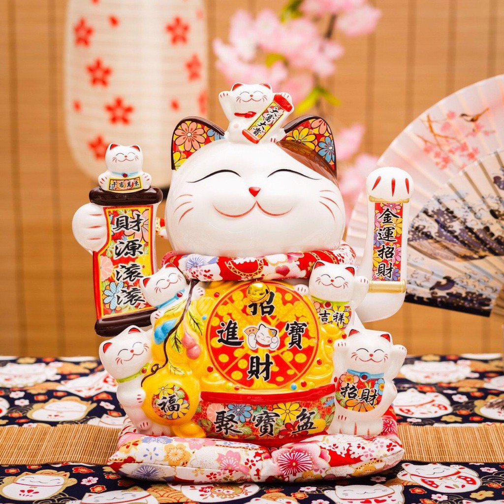 Mèo Thần Tài Vua Mèo Đại Gia 27cm - Đẹp Sắc Sảo Từ Nghệ Nhân - May Mắn Cát Tường Bậc Nhất | BigBuy360 - bigbuy360.vn