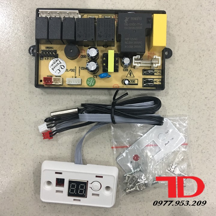 Bo mạch điều hòa 5 dây NEW 4983 có đèn hiển thị số