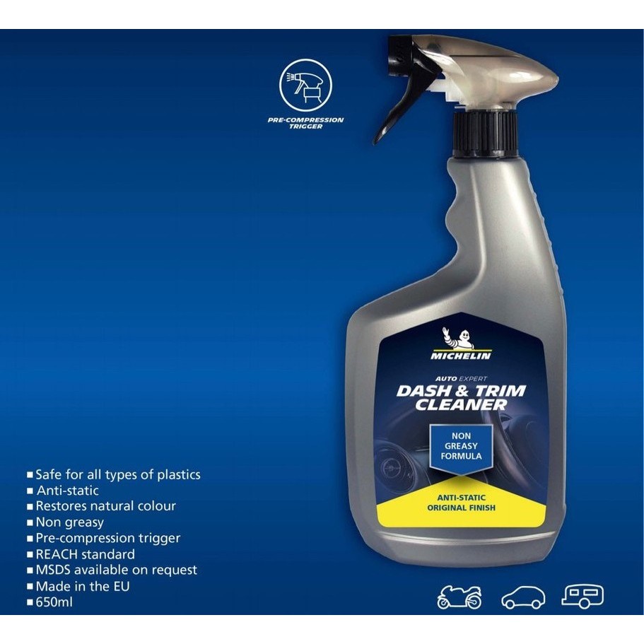 Dung Dịch Vệ Sinh Buồng Lái Xe Hơi, Ô Tô Michelin Dash &amp; Trim Cleaner 31463 - 650ml