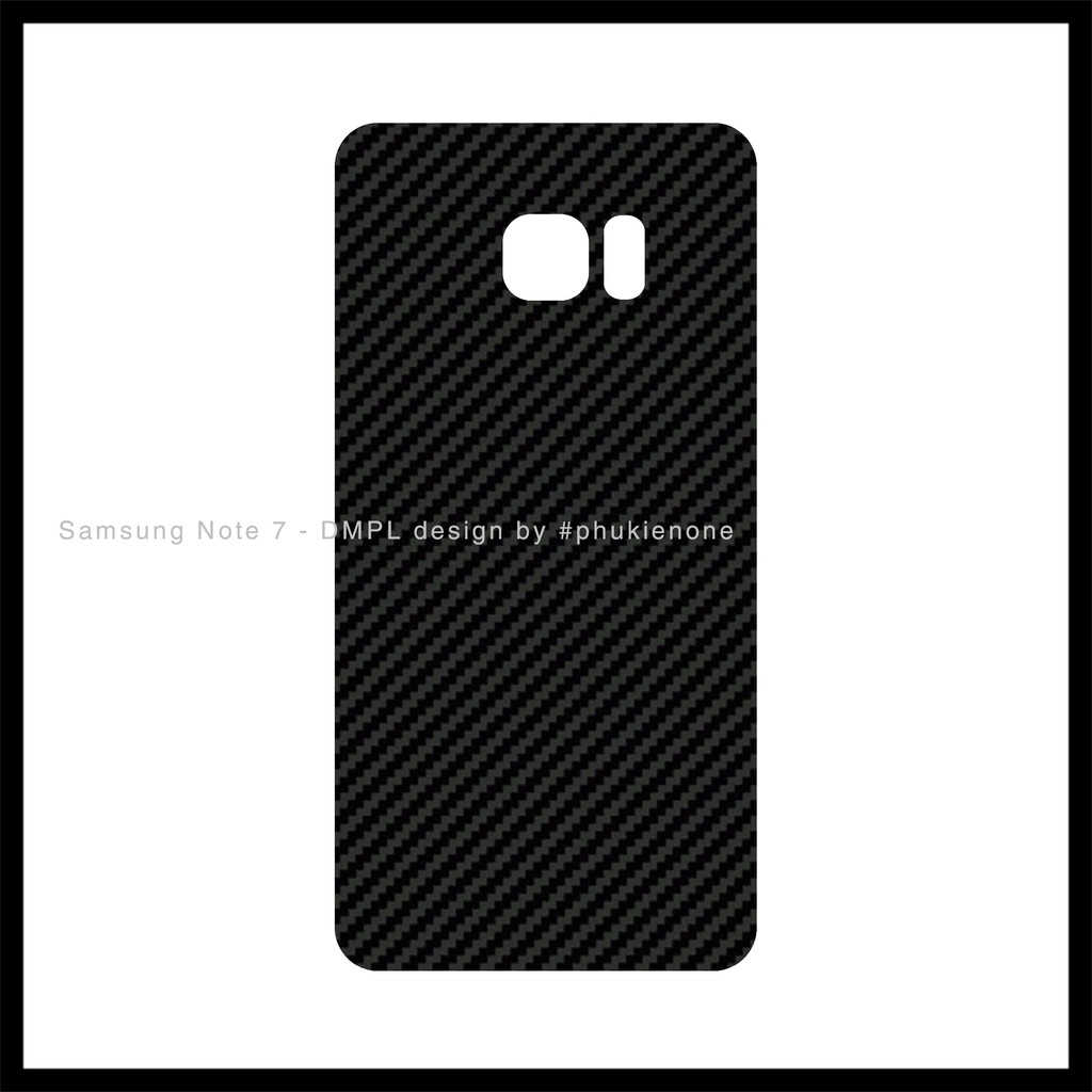 Decal dán lưng Samsung Note 7 carbon đen
