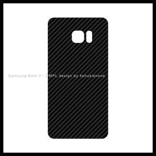 Decal dán lưng Samsung Note 7 carbon đen