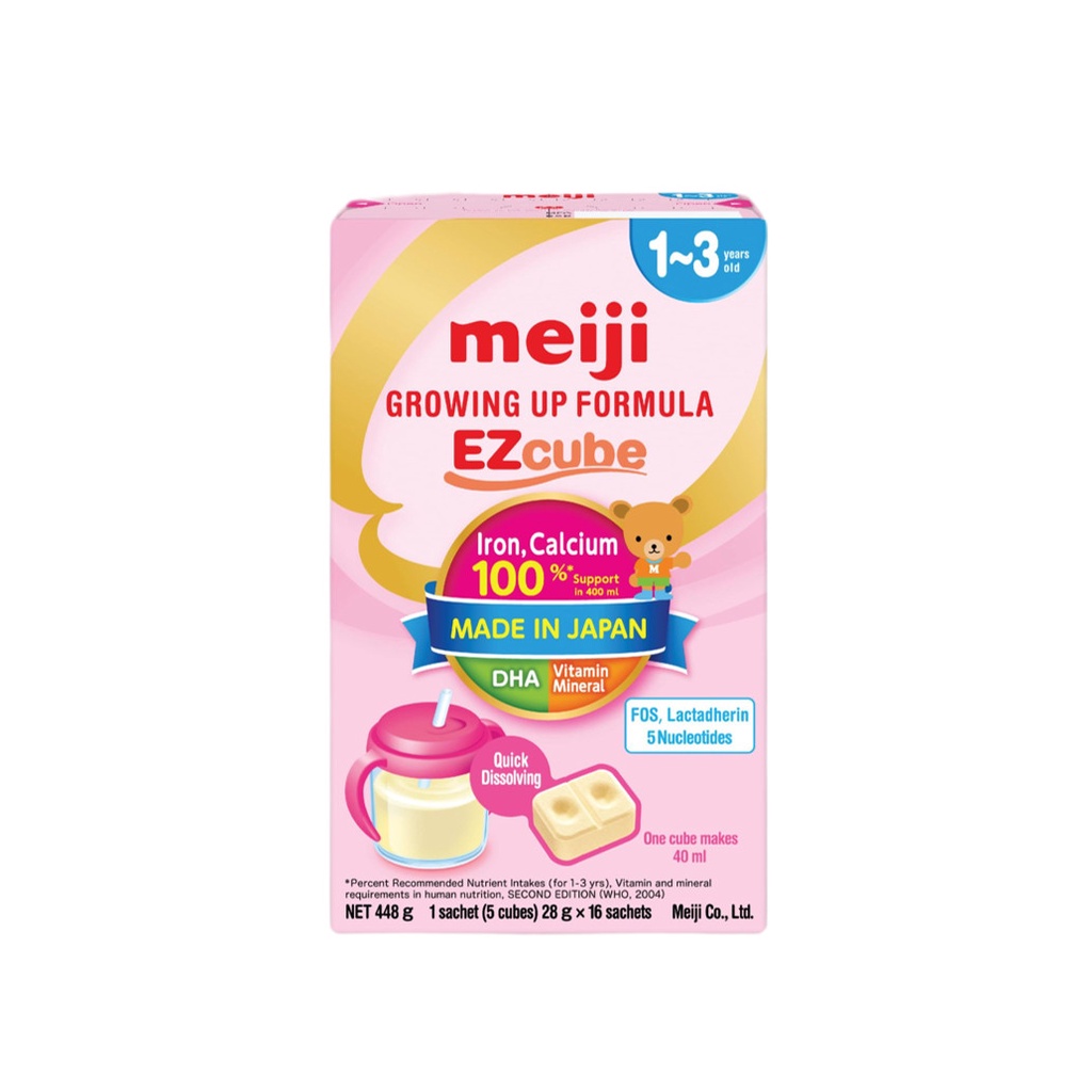 Sữa dạng thanh Meiji Growing Up Formula EZcube - Nhập khẩu chính hãng (448g)