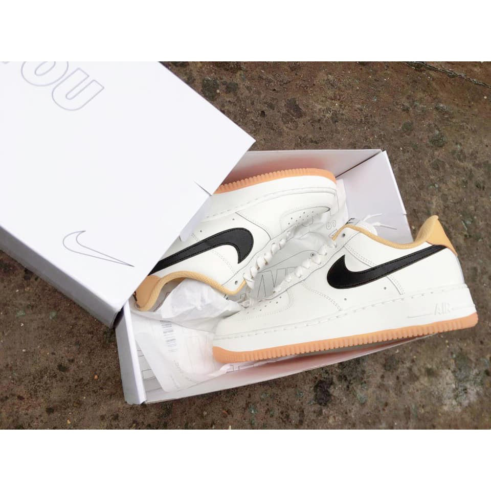 Giày Nike Air Force 1 AuthHàng Chính HãngNike By You AF1 Custom White Beige  2021- Simple Sneaker