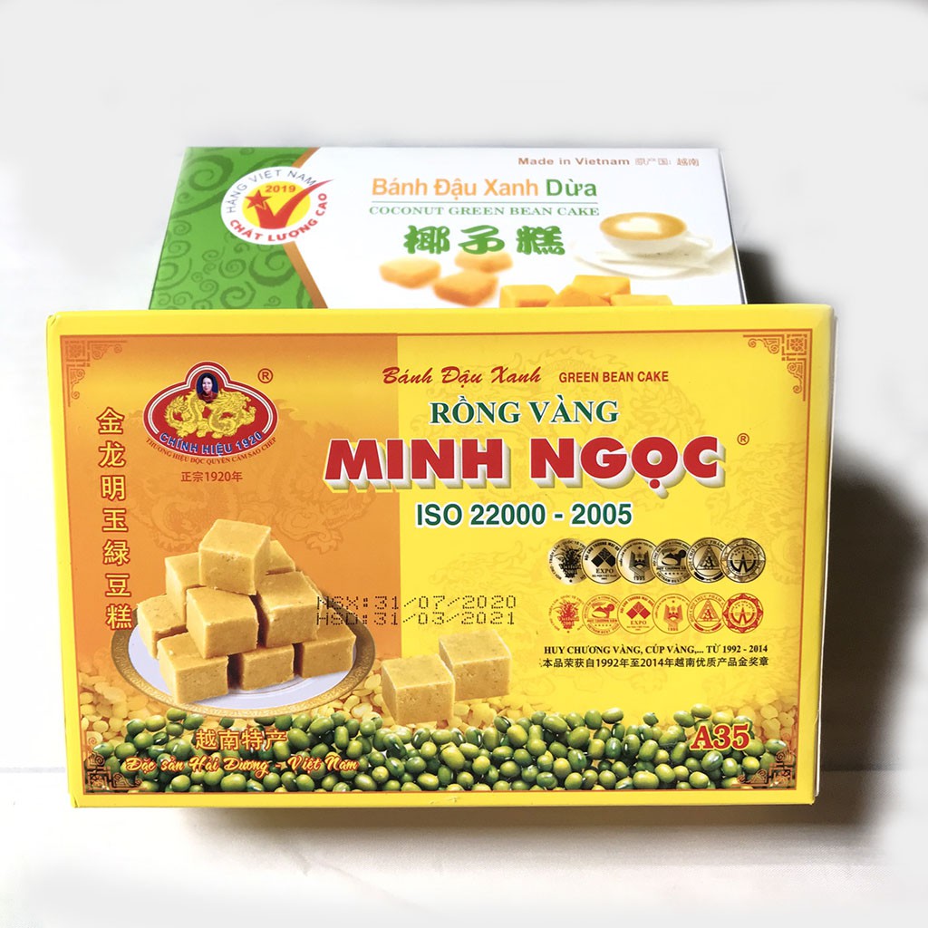 Bánh đậu xanh rồng vàng Minh Ngọc A35 300g - Đặc sản Hải Dương