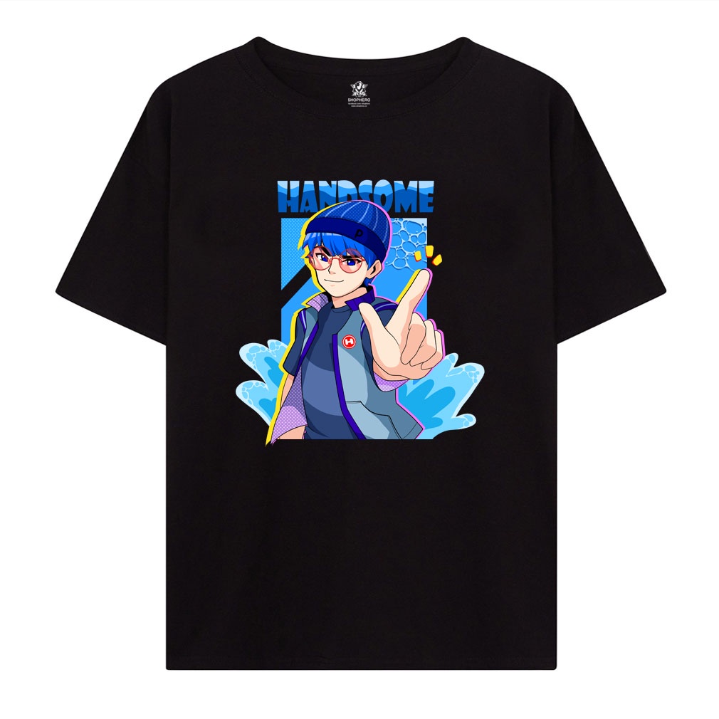 Áo Hero team đầy đủ nhân vật màu đen, áo thun hero team thời trang unisex, chất liệu cotton, thoáng mát khi mặc