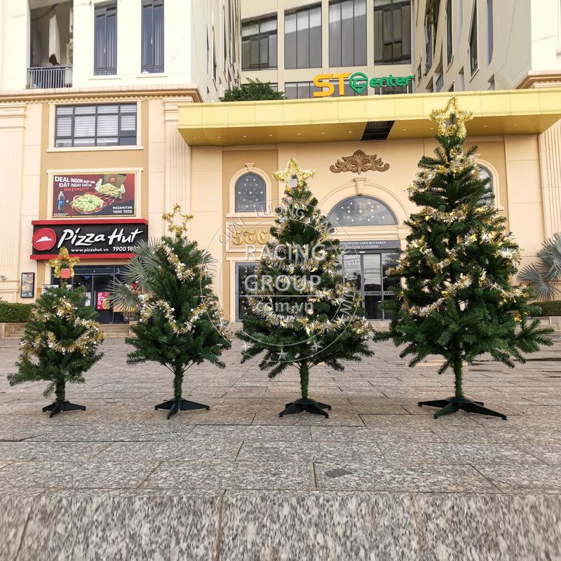 Cây thông noel 1m5 trang trí giáng sinh cho nhà cửa, phòng khách, phòng ngủ kèm dây kim tuyến và ngôi sao đẹp lung linh
