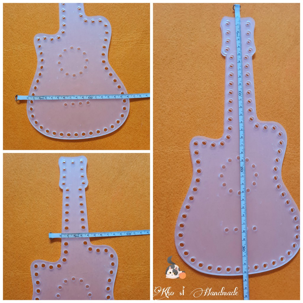 Mica hình cây đàn trong suốt ( 2 tấm)