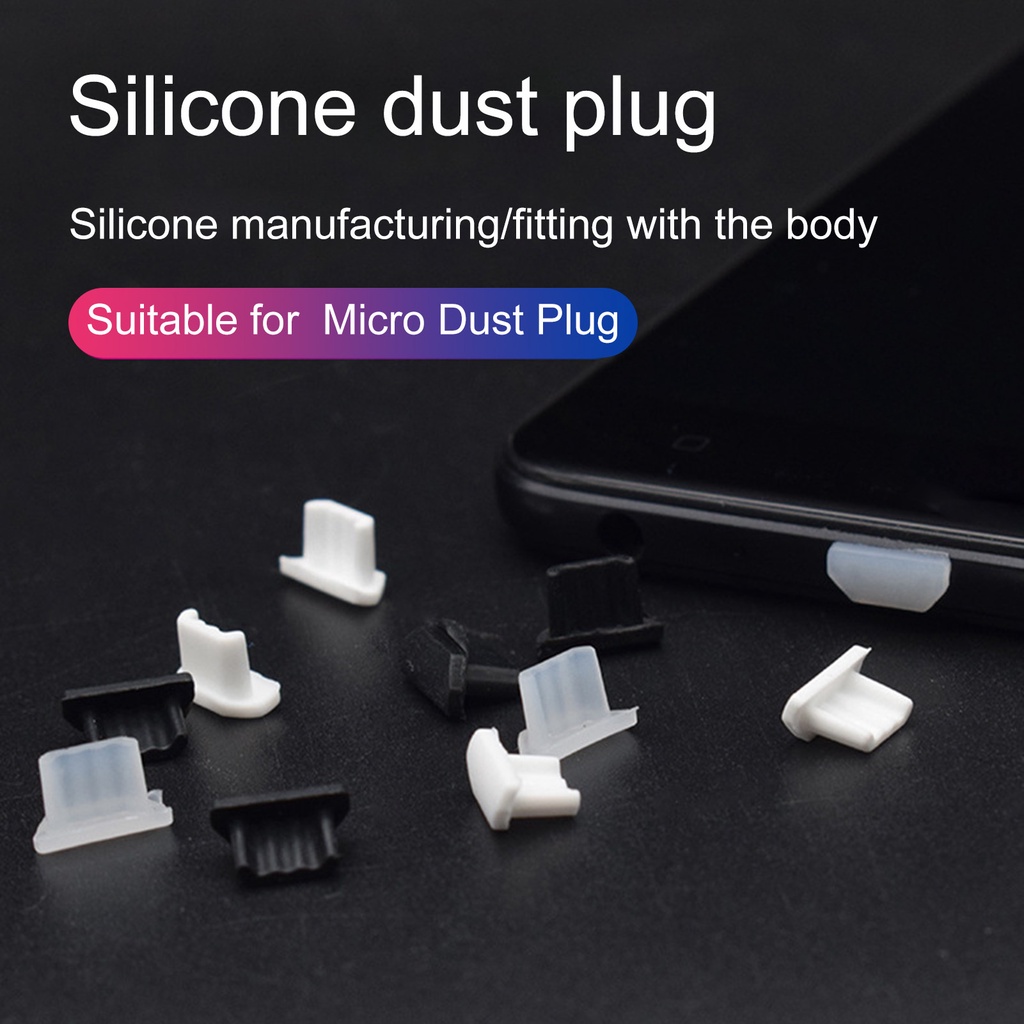 Set 5 nút silicon chống bụi cổng Micro-USB cho điện thoại