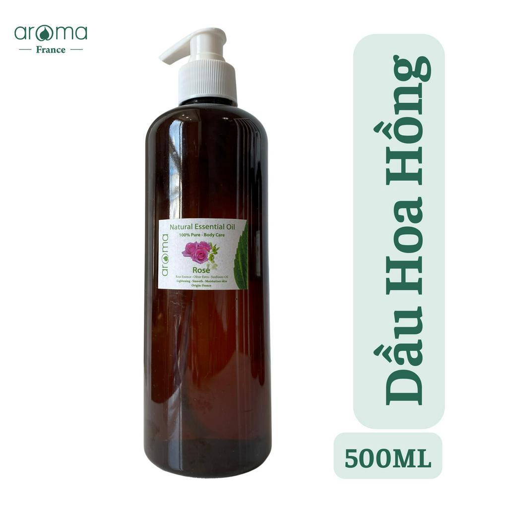 Tinh Dầu Massager Body Hoa Hồng Aroma - Rose Body Oil 500ml