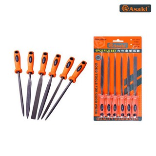 Bộ giũa ASAKI 6 món phi 3x140mm